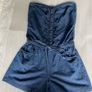 Jeans shorts jumpsuit